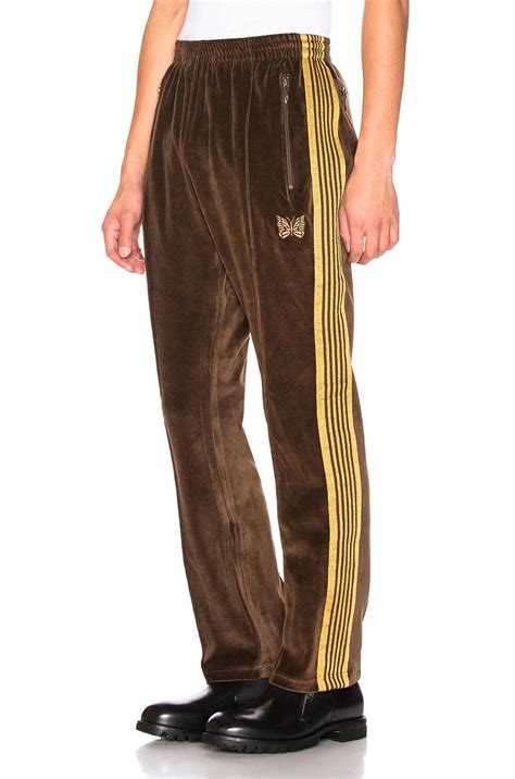 needles velour track pants